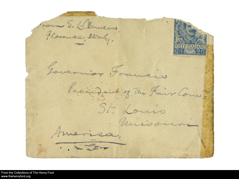 twainletterenv Mark Twain letter from auction
