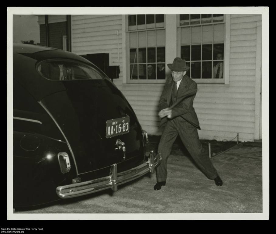 Henry Ford Tests Bumper Strength