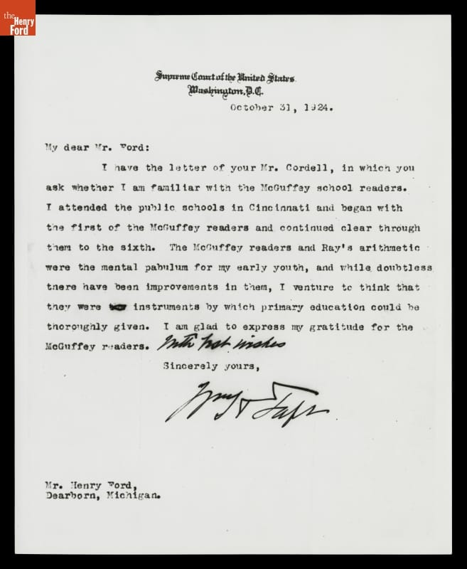 Typewritten, hand-signed letter on letterhead