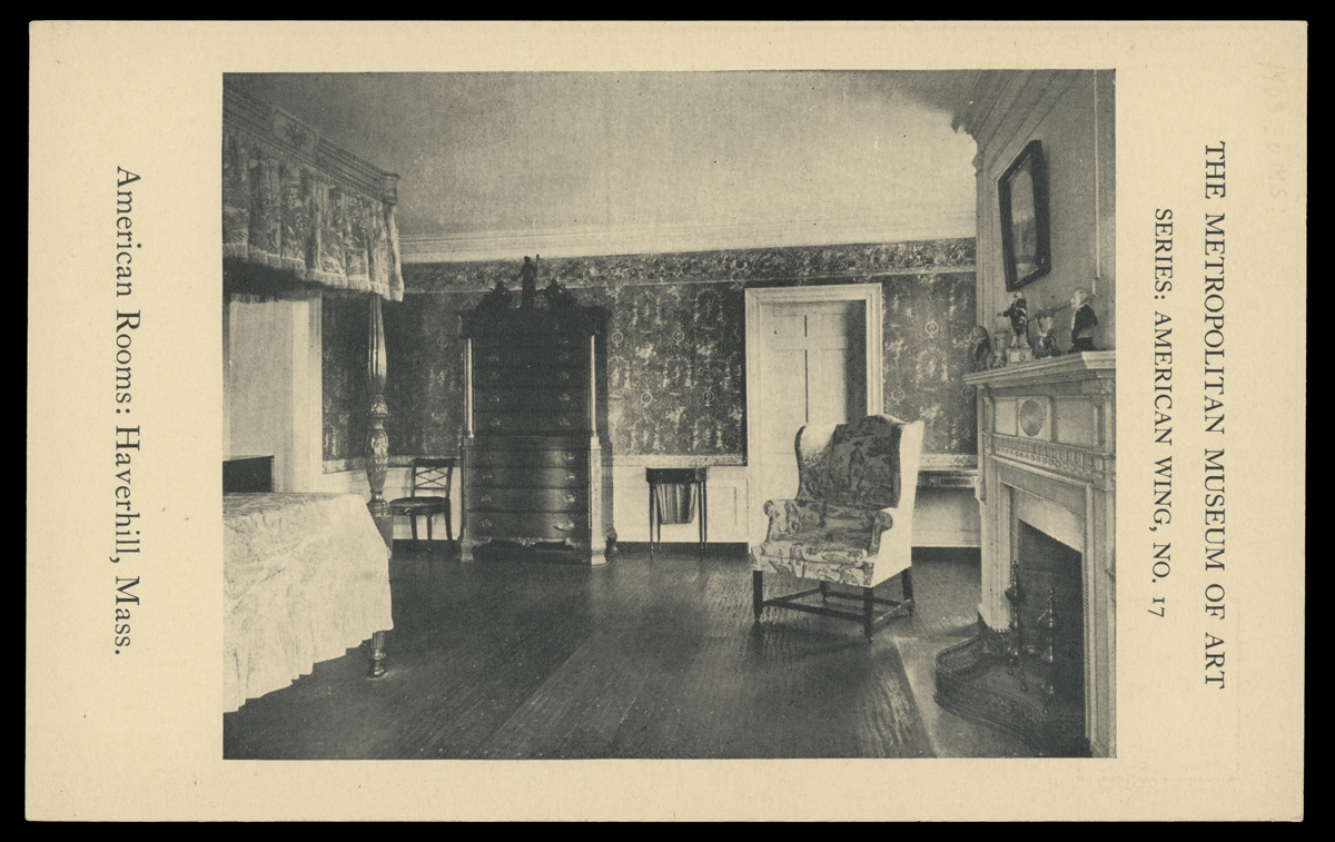 The Metropolitan Museum of Art Series, American Wing, No. 17, 1924 Page with text and image of room interior