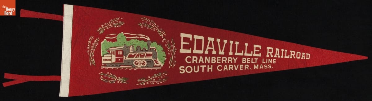 Pennant, "Edaville Railroad, Cranberry Belt Line, South Carver, Mass.," 1947-1965