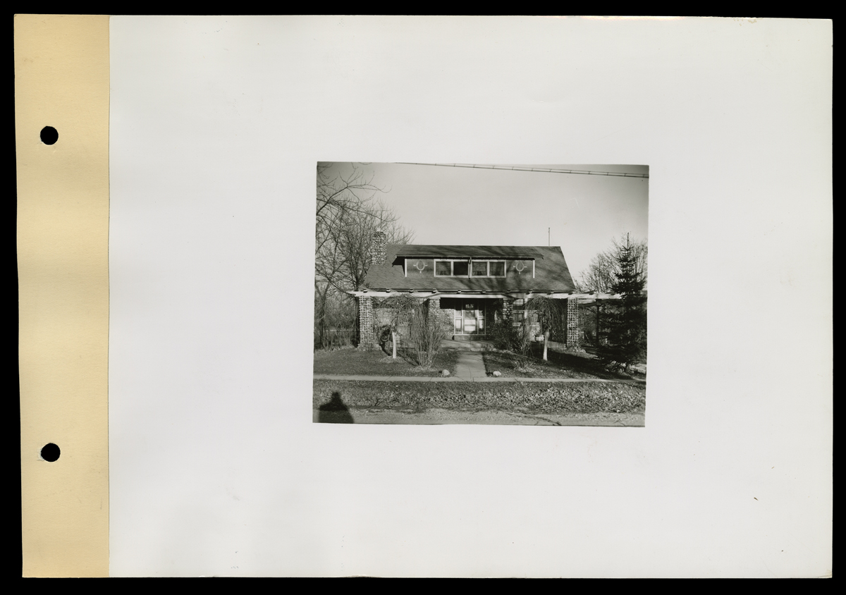Bungalow Home in Clarkston, Michigan, November 1940 House and front yard