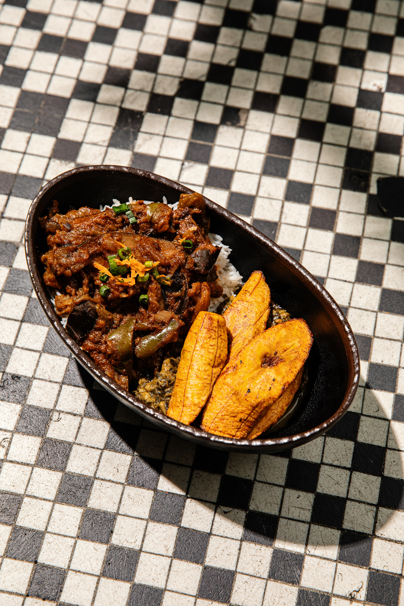Photo of a Classic East African dish (intore) served at Baobab Fare