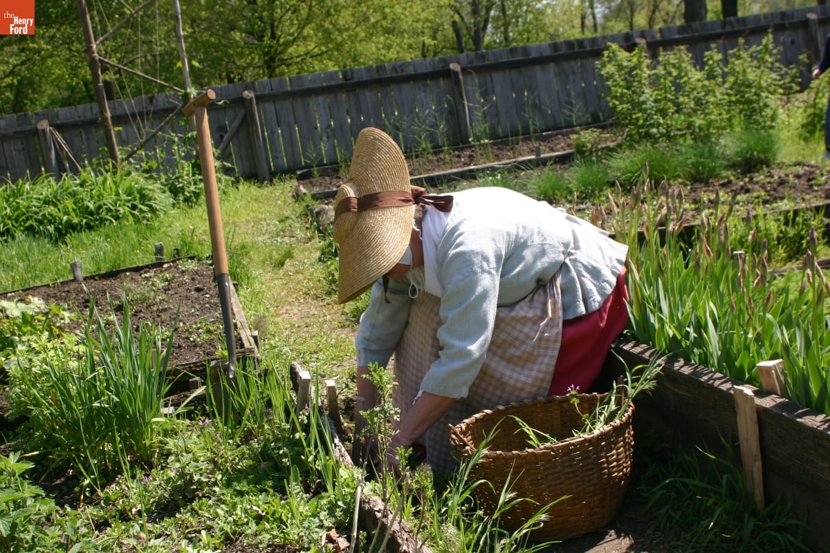 Presenter Working at Daggett Farmhouse in Greenfield Village, April 2006