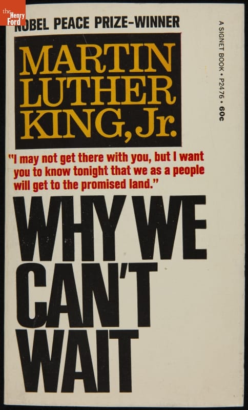 "Why We Can't Wait," 1964 Book cover with text