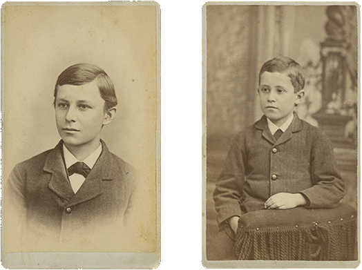 Portrait of Wilbur Wright as a Boy, 1878, Portrait of Orville Wright as a Boy, 1878