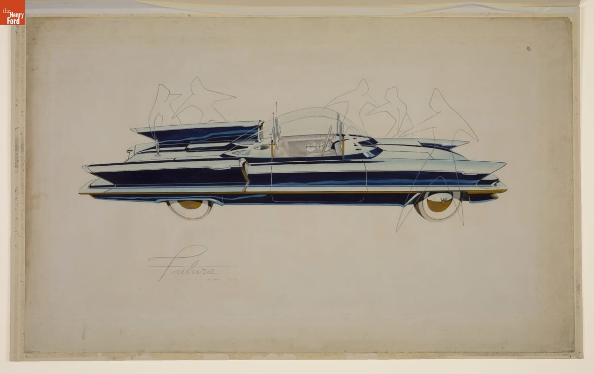 thf159292 Lincoln Futura Rendering by William M. Schmidt, 1952