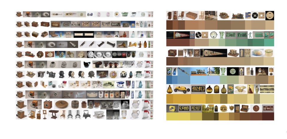 Many small images of various items and colors, arranged in rows and grids