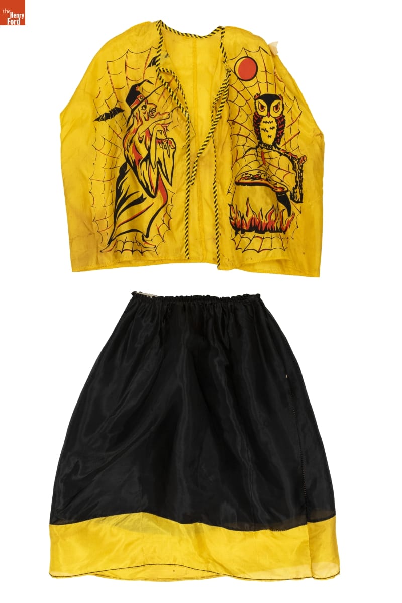 Witch costume worn by Lisa Korzetz of Southgate, Michigan, 1971-1972.