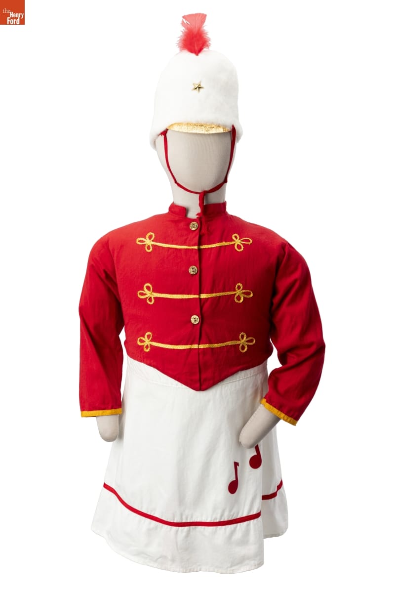 Drum Majorette costume, 1950-1955.