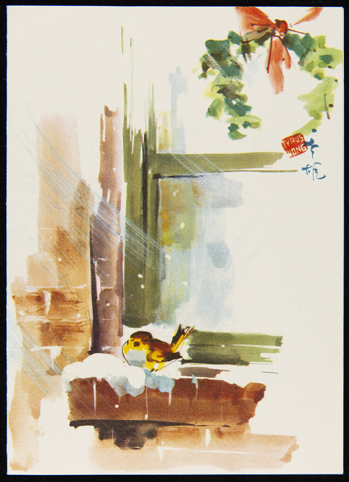 Snowbird designed by Tyrus Wong for California Artists, 1955.