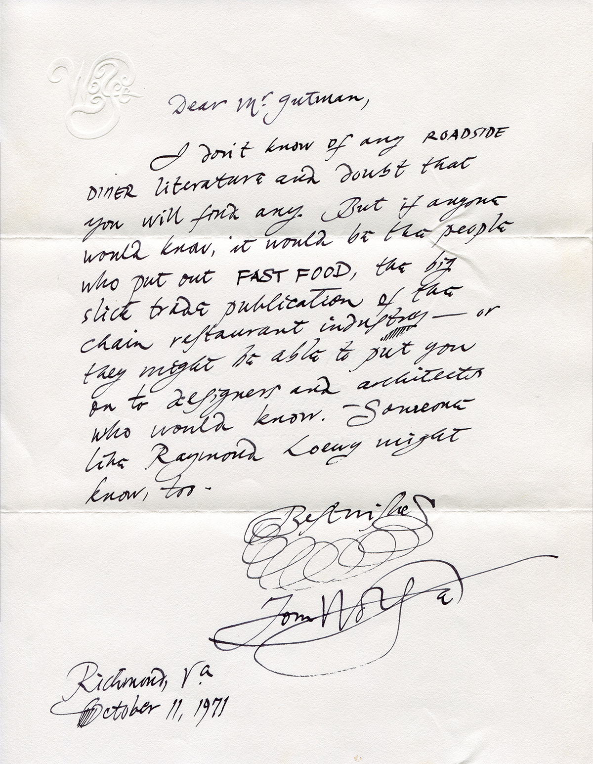 Photo courtesty of Richard Gutman