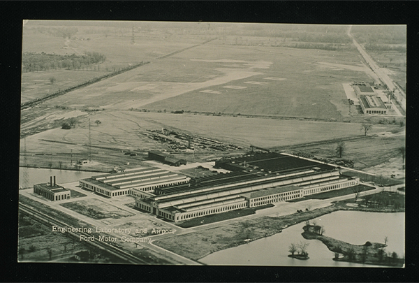 Postcard, Engineering Laboratory and Airport, Ford Motor Company, 1925 / THF727149.